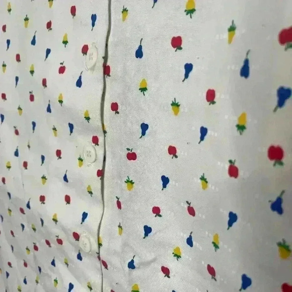 Vintage Madison Button Down Fruit Pencil Skirt Size 8 - Picture 4 of 6